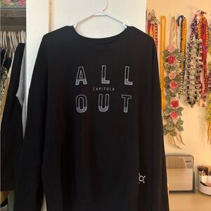 Orangetheory Black Crew Neck Sweater with Modern Text